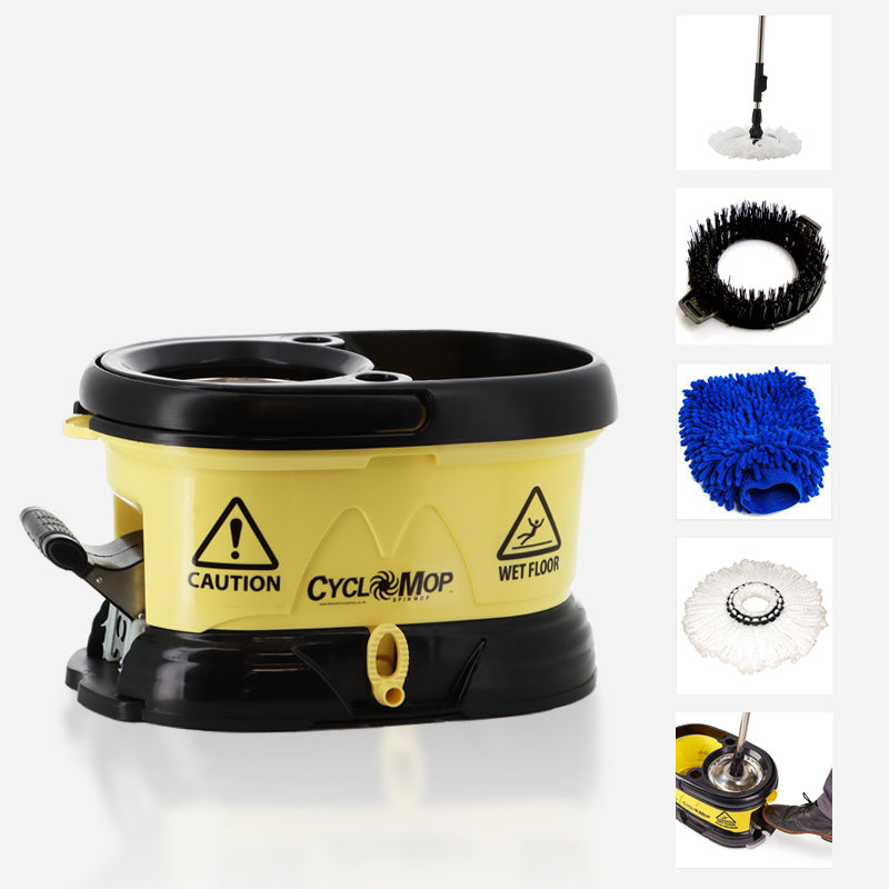 Cyclomop Commercial Turbo Spin Mop and Bucket Set