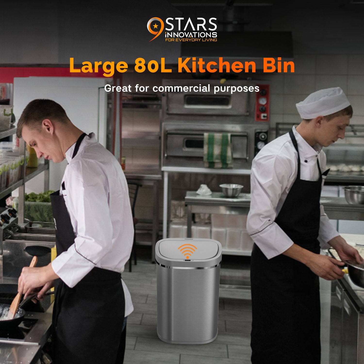 80L and 8L Set of 2 Bins - Kitchen and Bathroom