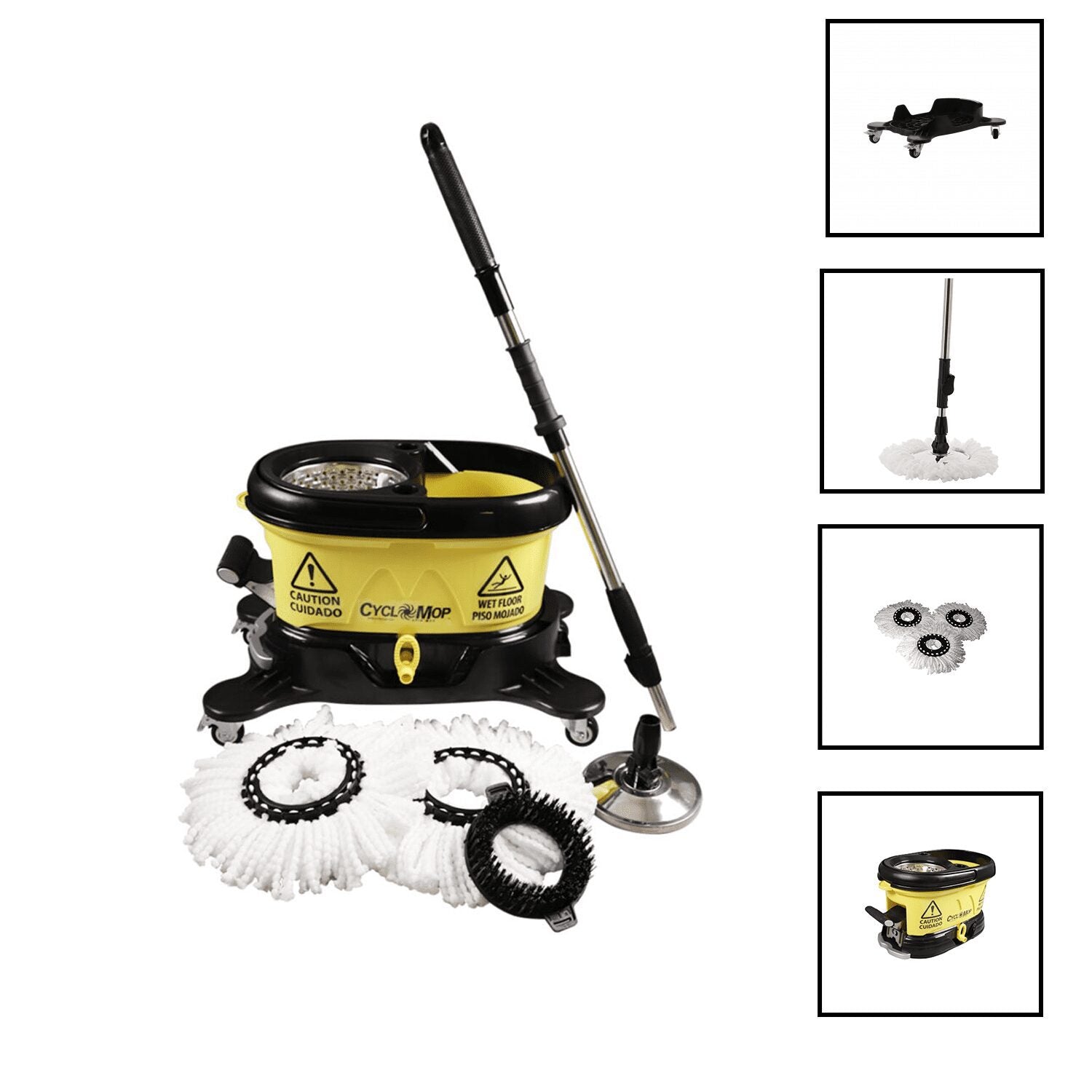 Cyclomop Commercial Turbo Spin Mop and Bucket Set