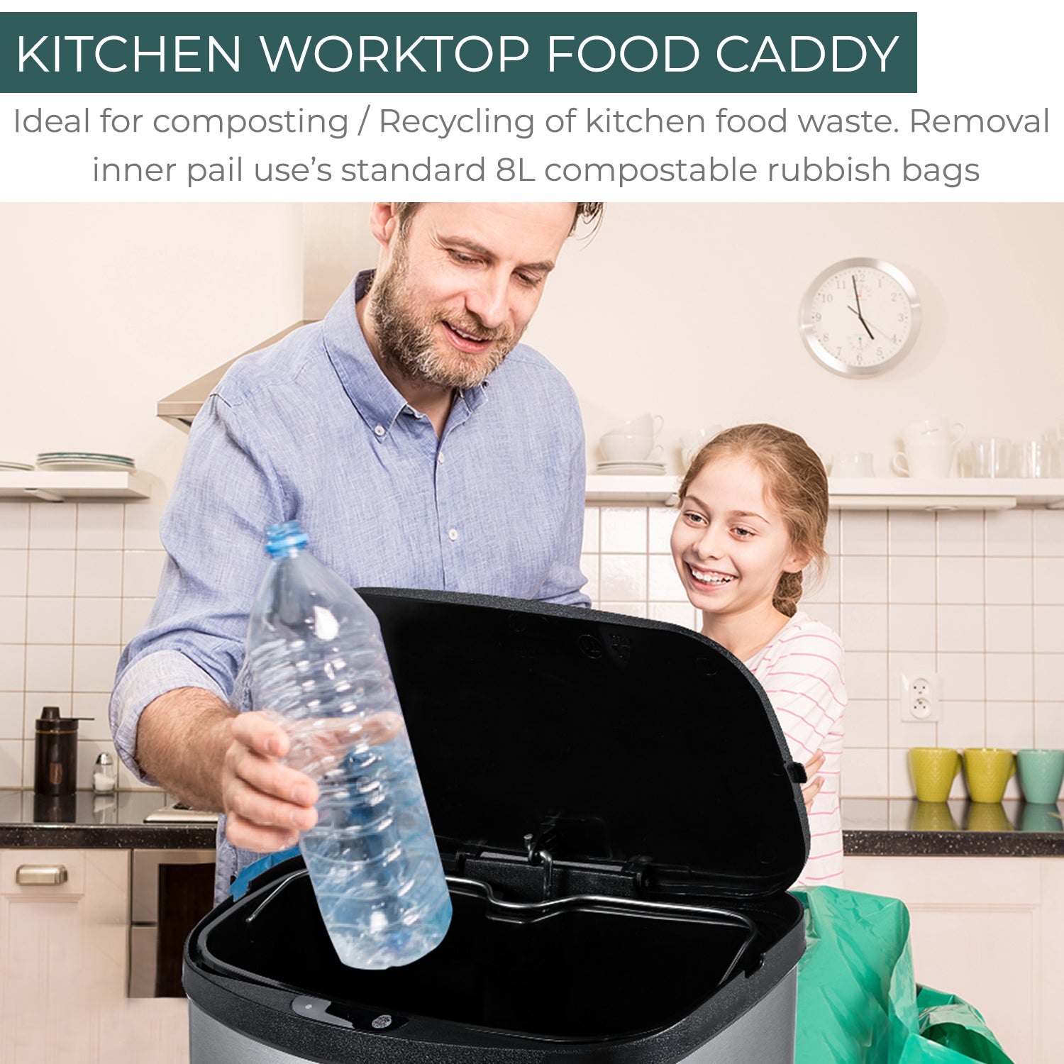 8L Countertop Food Waste Caddy