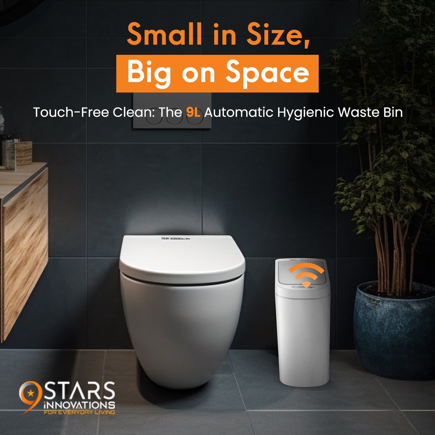 9L Small Waste Paper Bathroom Bin