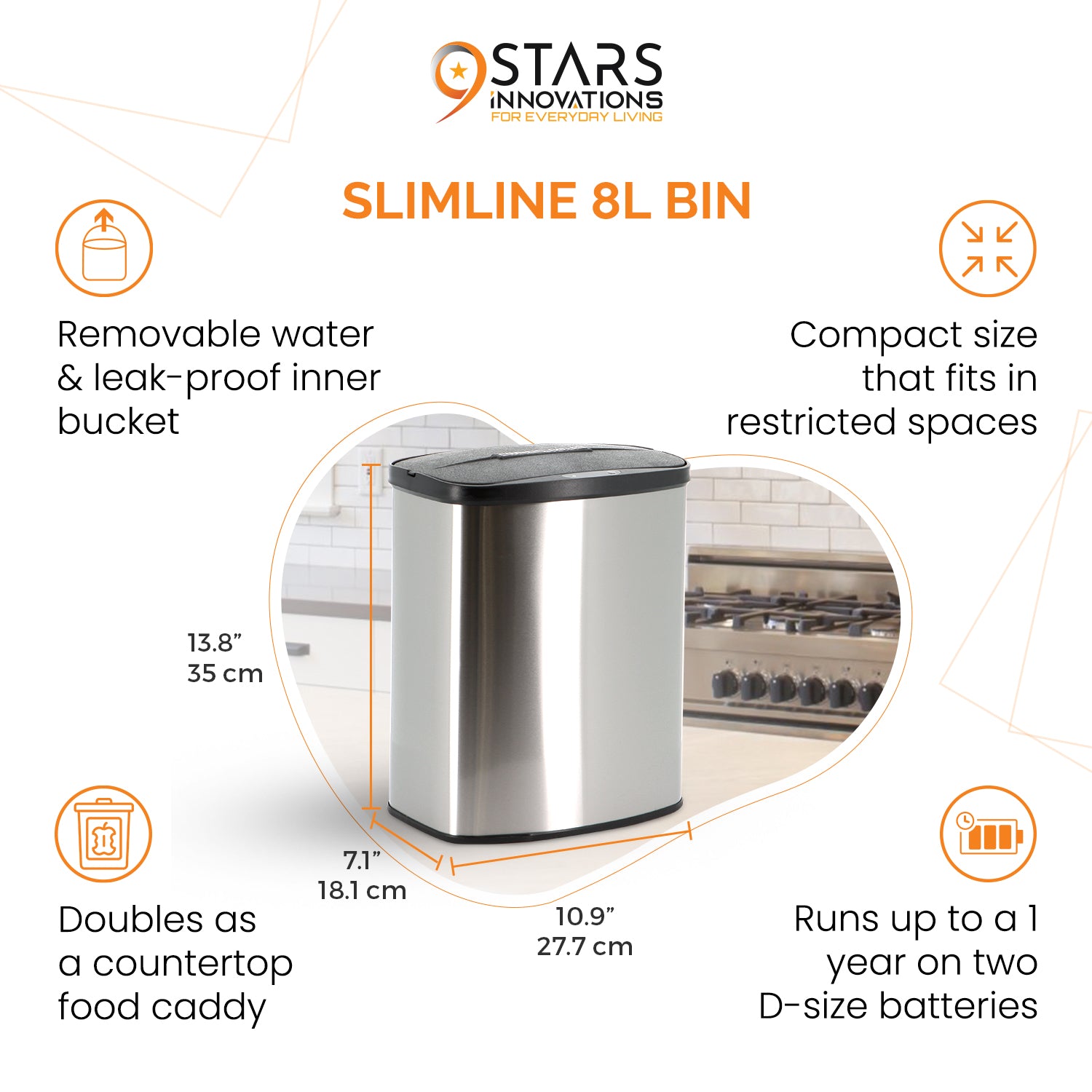 Recycling Bin Set - 80L + Dual Compartment 80L + 8L Food Bin