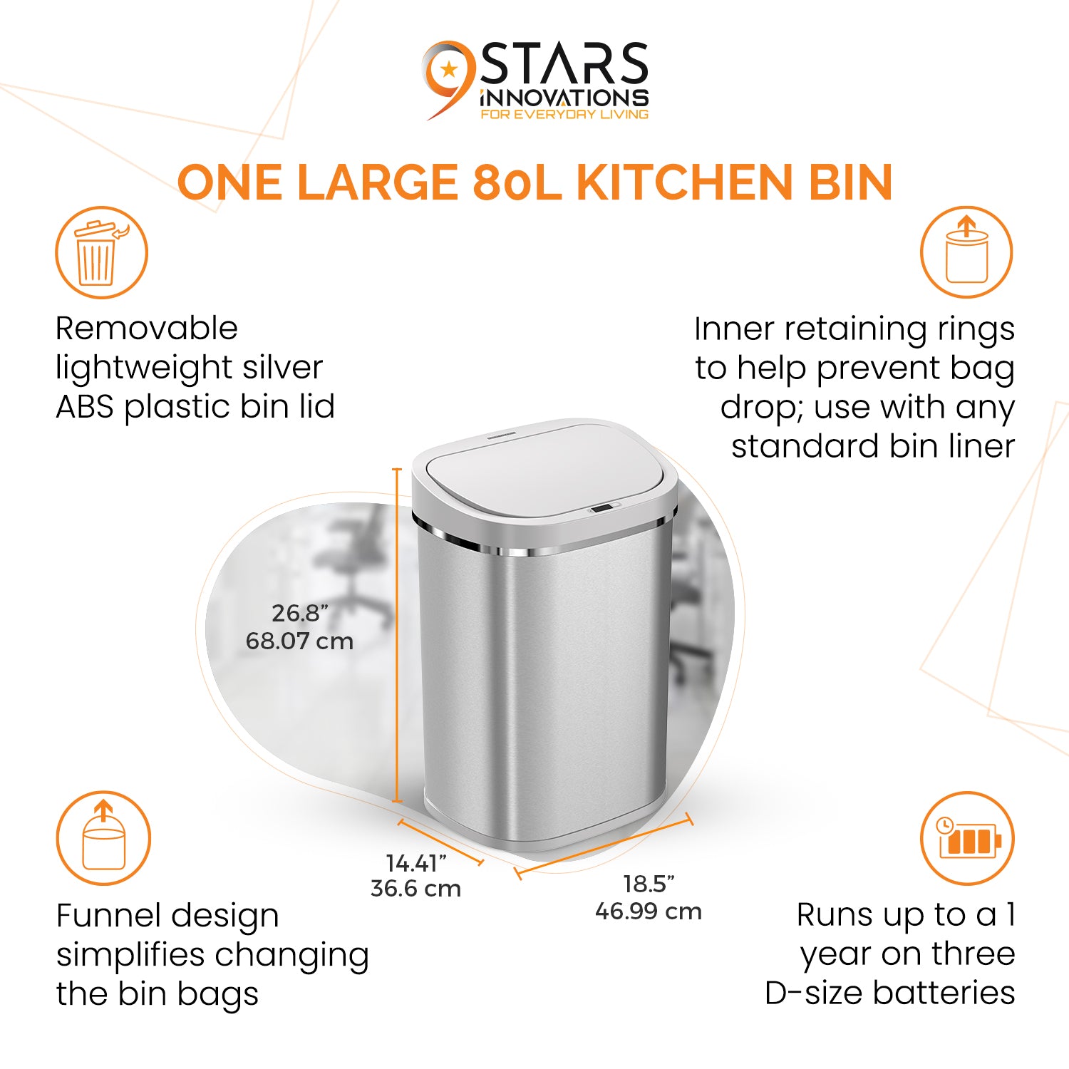 Recycling Bin Set - 80L + Dual Compartment 80L + 8L Food Bin