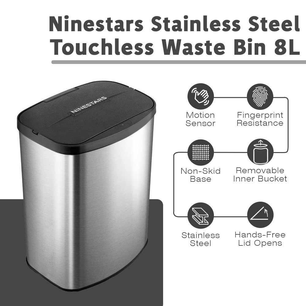 8L Small Waste Paper Bin