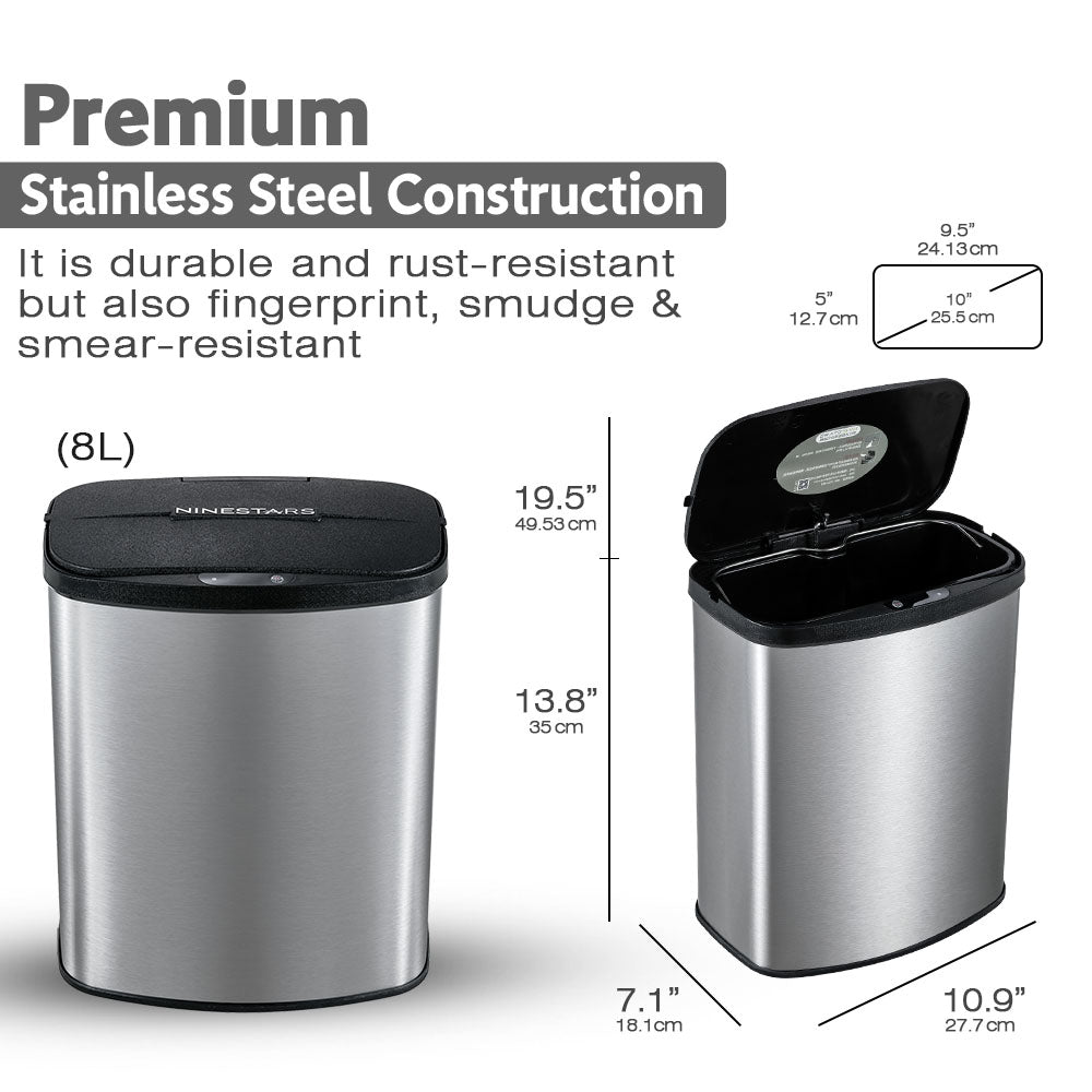 8L Small Waste Paper Bin