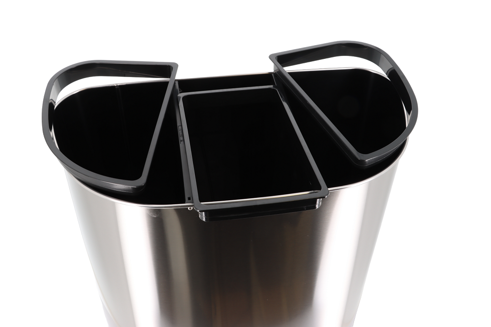 Large Triple Compartment Recycling Bin - 70L